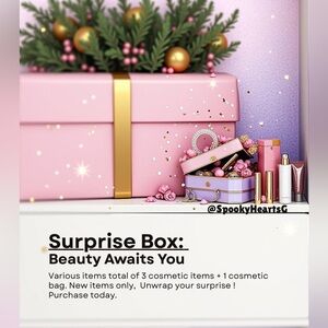 Beauty - surprise box + makeup bag + 3 various cosmetics  💕New items